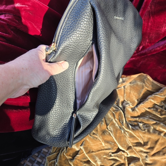 Fiorelli Prunella Black Pebble Backpack NWT Faux Leather - Picture 11 of 11